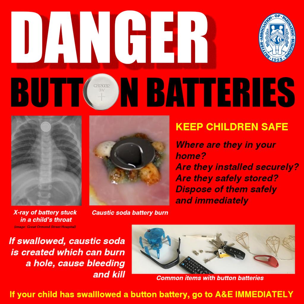 Keep children safe from button batteries at Christmas British