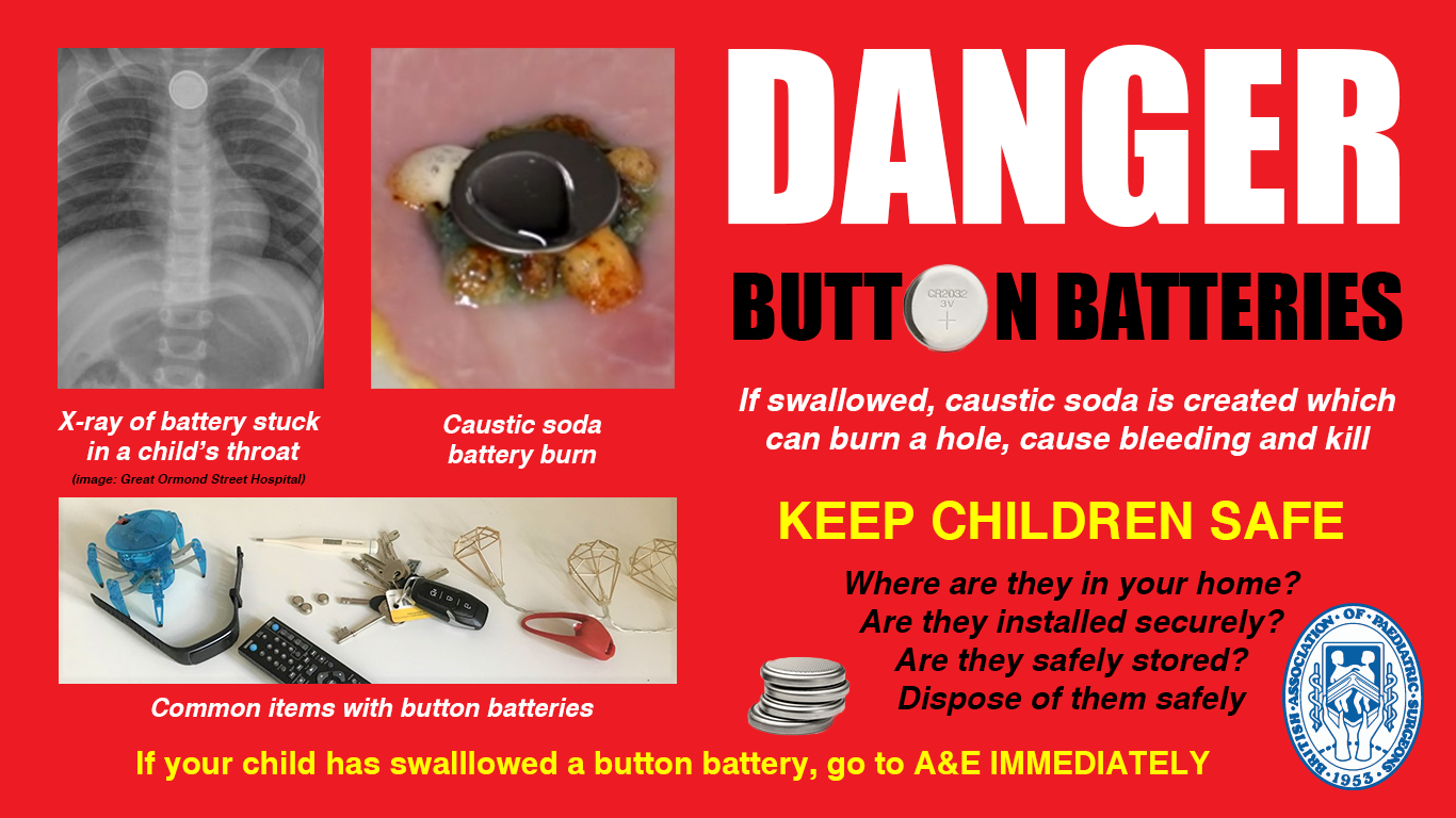 Keep children safe from button batteries at Christmas British